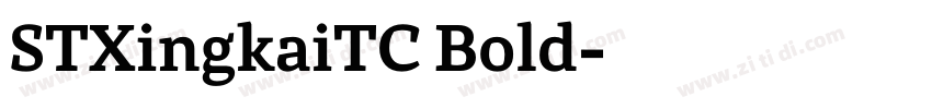 STXingkaiTC Bold字体转换